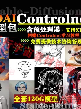 SD ControlNet插件全套模型包含1.5及全面支持XL模型含预处理器