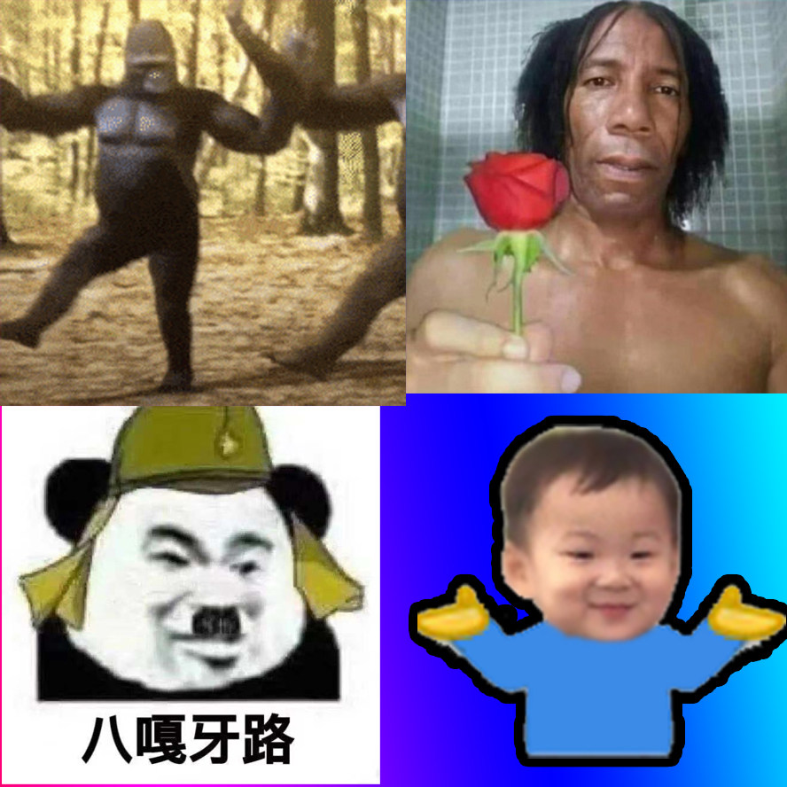 微信qq恶搞表情搞笑动图换头有趣爆笑真人朋友斗图定制素材动态