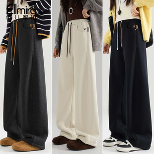 9759女童卫裤冬季加绒特厚直筒运动裤中大童