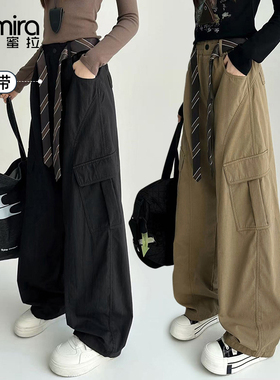 9539~9542女童工装裤秋季儿童长裤运动裤宽松休闲洋气中大童潮酷