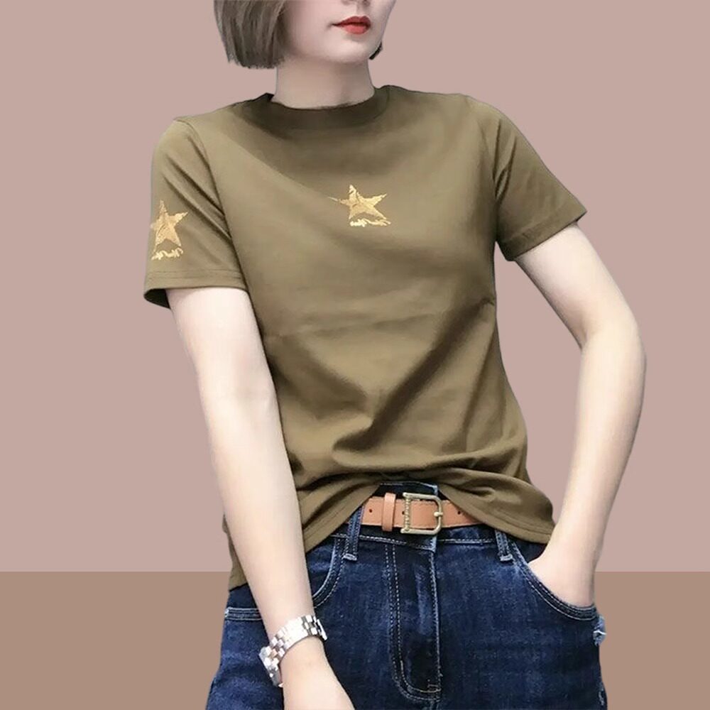 欧货短袖t恤女夏季2025新款百搭短款小个子上衣显瘦爆款女装小衫