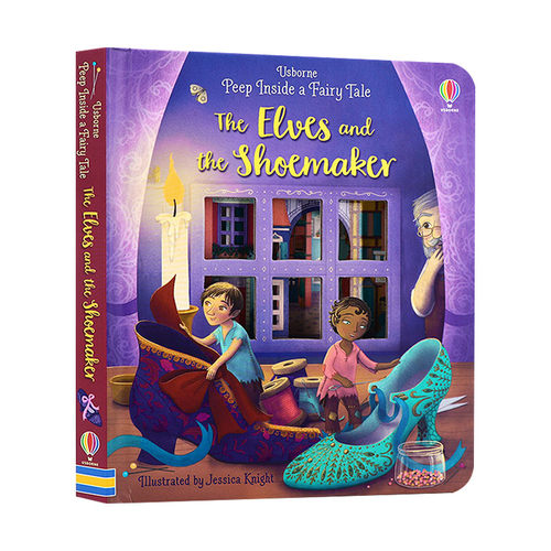 英文原版 Peep Inside a Fairy Tale The Elves and the Shoemaker 偷偷看里面童话 小精灵和鞋匠 纸板书 英文版 进口英语原版书籍