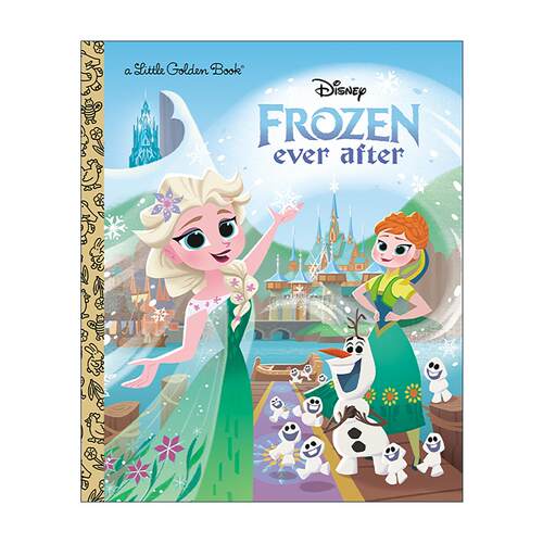 英文原版 Disney Frozen Ever After Little Golden Book 迪士尼 永远的冰雪奇缘 兰登书屋精装小金书 艾莎 安娜 同名电影改编