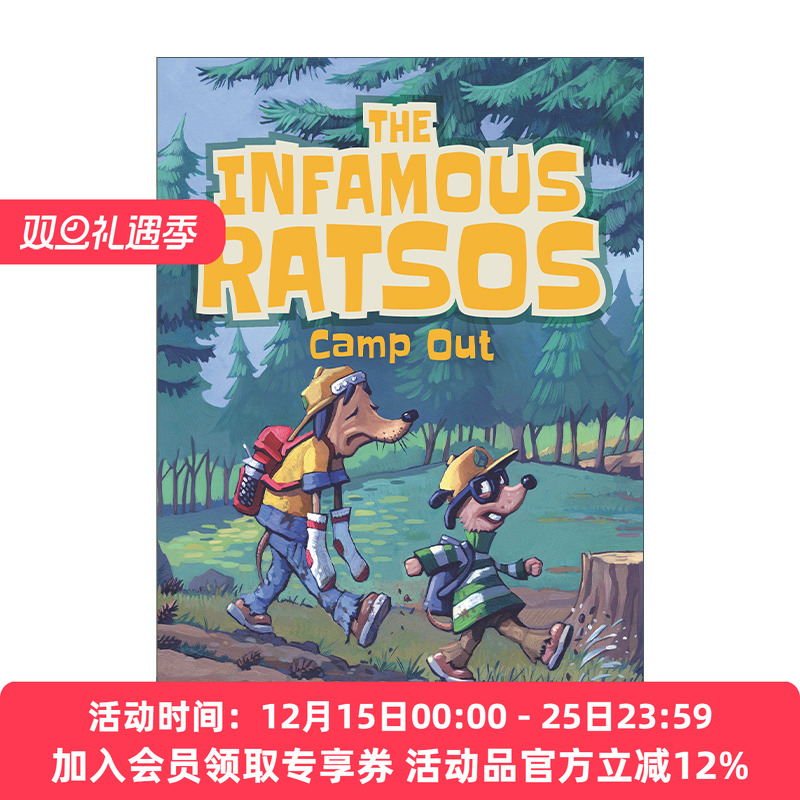 英文原版 The Infamous Ratsos Camp Out 声名狼藉的拉索系列4 露营 儿童幽默故事绘本 章节桥梁故事书 英文版 进口英语原版书籍