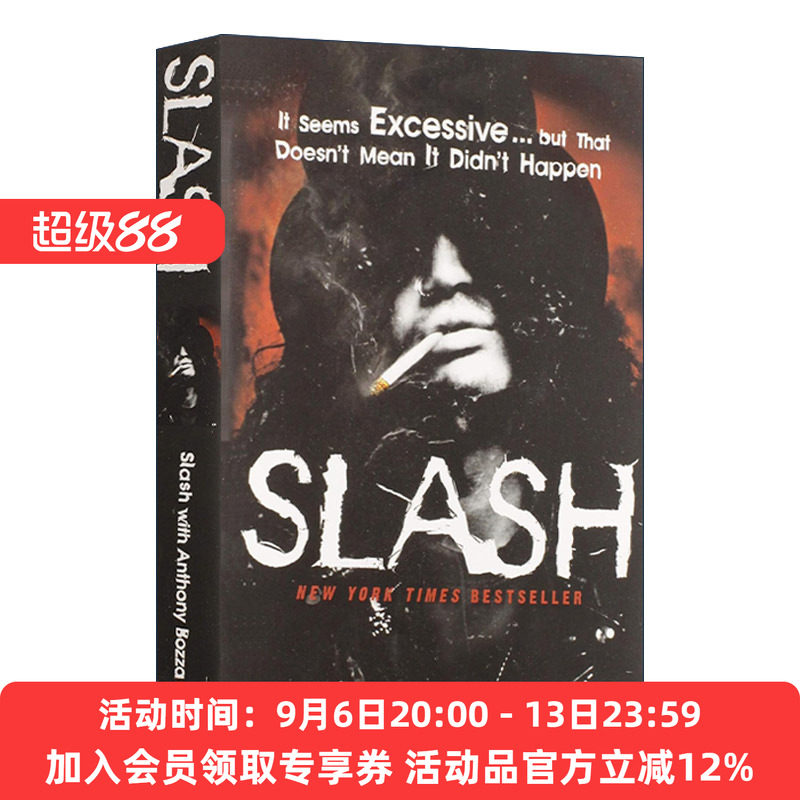 英文原版 Slash 斯莱史 枪花乐队主音吉他手自传 英文版 进口英语原版书籍