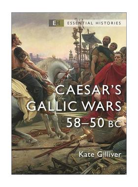 英文原版 Caesar's Gallic Wars 凯撒的高卢战争 公元前58-50年 全彩插画战争历史系列 英文版 进口英语原版书籍