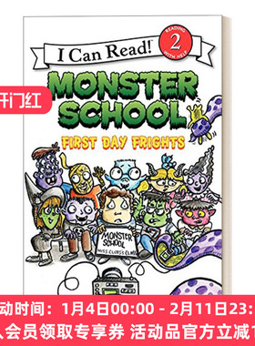 英文原版 Monster School First Day Frights 怪物学校 上学第一天 I Can Read Level 2分级阅读 英文版 进口英语原版书籍