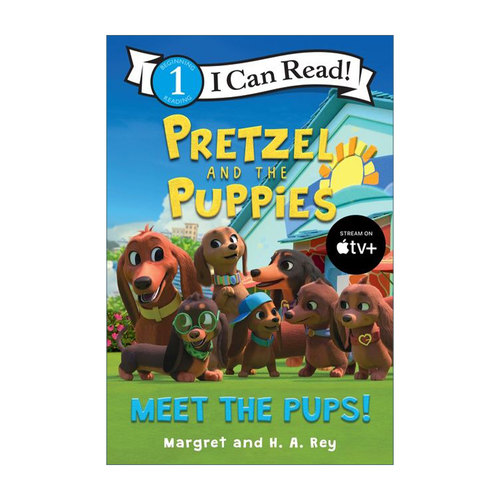 腊肠狗 英文原版 Pretzel and the Puppies Meet Pups 一家的故事 I Can Read level 1分级阅读 英文版 进口英语原版书籍
