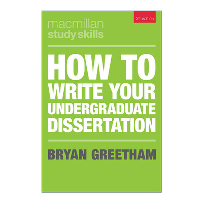 英文原版 How to Write Your Undergraduate Dissertation 如何撰写本科论文 学习技巧系列 英文版 进口英语原版书籍