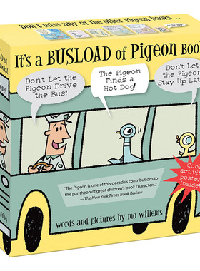 英文原版绘本 别让鸽子开巴士 3册精选礼盒装 It's a Busload of Pigeon Books! Mo Willems小猪小象同作者 英文版