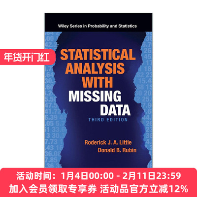 现货 英文原版Statistical Analysis With Missing Data 缺失数据统计分析 精装第3版 美国密歇根大学Roderick J Little教授进口书