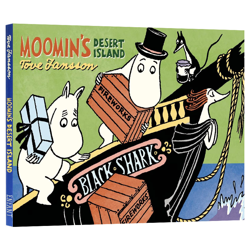 英文原版 Moomin's Desert Island姆明的荒岛英文版姆明一族动画故事进口英语原版书籍-封面