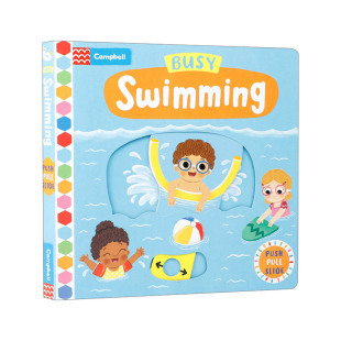 英文版 书籍 Swimming 忙碌 游泳池 Busy系列 Busy 2022新版 进口英语原版 英文原版 机关操作书 绘本