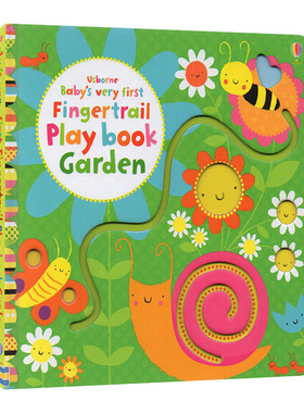 启蒙花园书 英文原版 Baby's very first Fingertrail Playbook Garden 英文版 进口英语原版书籍