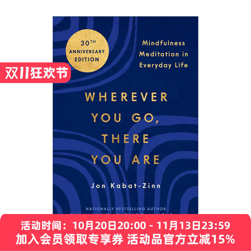 英文原版 Wherever You Go There You Are 正念 身心安顿的禅修之道 此刻是一枝花 英文版 进口英语原版书籍