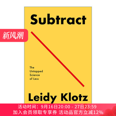 减法  英文原版 Subtract The Untapped Science of Less 应对无序与纷杂的思维法则 英文版 进口英语原版书籍