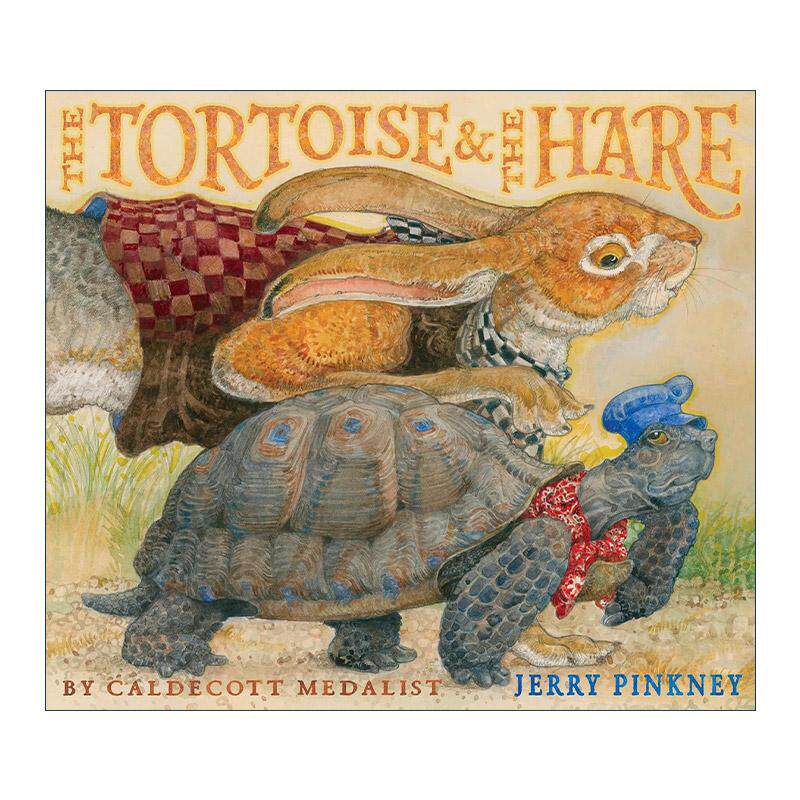 英文原版 The Tortoise & the Hare 龟兔赛跑 精装图画书 插画师杰里.平克尼 凯迪克奖得主 英文版 进口英语原版书籍