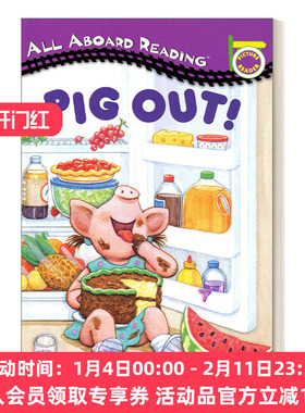 英文原版 Pig Out 汪培珽一阶 All Aboard Reading系列 英文版 进口英语原版书籍