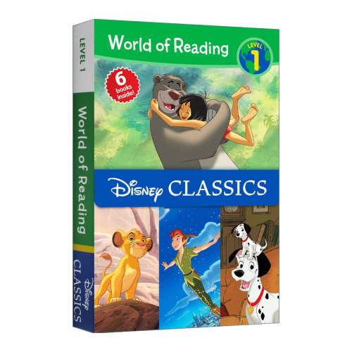 英文原版 World of Reading Disney Classic Characters Level 1 Boxed Set迪士尼阅读世界经典角色6册盒装 英文版