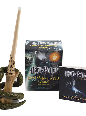 英文原版 哈利波特 伏地魔的魔杖套装 Harry Potter Voldemort's Wand with Sticker Kit 英文版 进口英语原版书籍