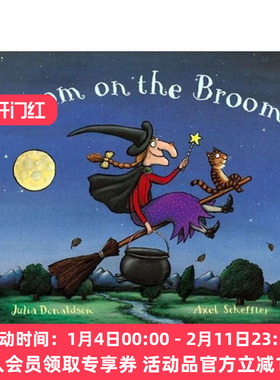 英文原版 Room on the Broom 女巫扫帚排排坐 Julia Donaldson 茱莉亚唐纳森 儿童绘本 万圣节主题 英文版 进口英语原版书籍