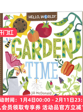 英文原版绘本 Hello World Garden Time 你好世界系列花园的时间 你好科学小世界  幼儿科普百科 22年新品 英文版 进口英语书籍