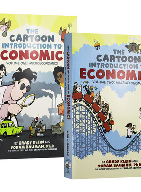 看漫画学经济学2册 英文原版 The Cartoon Introduction to Economics 卡通图解经济学书籍 微观宏观经济学 英文版 进口原版英语书