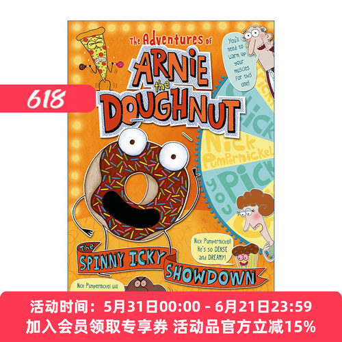 甜甜圈阿尼的冒险  英文原版 The Spinny Icky Showdown: Adventures of Arnie the Doughnut 章节书 英文版 进口英语原版书籍