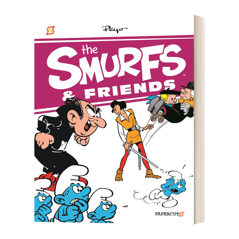 英文原版 The Smurfs & Friends 2 蓝精灵和朋友们 精装合辑2 大开本 漫画绘本图画书 全彩冒险故事书 英文版 进口英语原版书籍