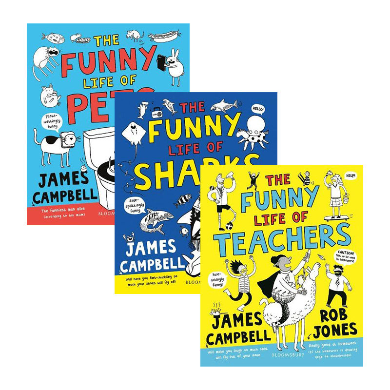 华研原版 英文原版 The Funny Life 有趣生活系列3册 儿童英语趣味故事书 James Campbell 英文版 进口英语原版书籍