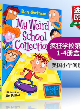 华研原版 疯狂学校第一季1-4册盒装 英文原版 My Weird School 美国小学推荐读物 校园题材经典初级章节桥梁书籍 校园故事英语小说