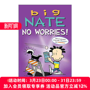 16合集 书籍 Nate 进口英语原版 英文版 全彩漫画小说 大内特2合1系列15 Worries Big 英文原版