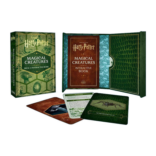 哈利波特魔法生物套牌和互动卡 英文原版 Harry Potter Magical Creatures Deck and Interactive Book 英文版 进口英语原版书籍