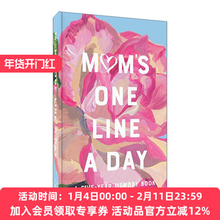 英文原版 Mom's Floral One Line a Day 母亲的记忆 花封面 5年手账本 英文版 进口英语原版书籍
