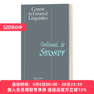 英文原版 Course in General Linguistics Open Court Classics 普通语言学教程 Ferdinand la Saussure 英文版 进口英语原版书籍