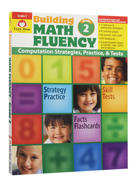 英文原版 Building Math Fluency Grade 2 成材系列 数学达人 二年级 英文版 进口英语原版书籍