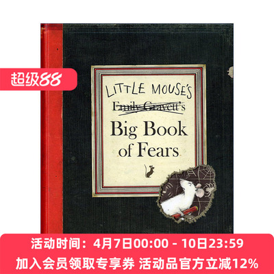 英文原版 Little Mouse's Big Book of Fears 小老鼠的恐惧的大书 精装绘本翻翻书 格林威奖得主Emily Gravett 进口英语原版书籍
