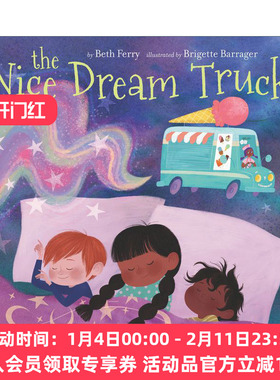 漂亮的梦卡车 英文原版 The Nice Dream Truck 精装绘本 充满冒险与想象力的睡前故事 Beth Ferry 英文版 进口英语原版书籍