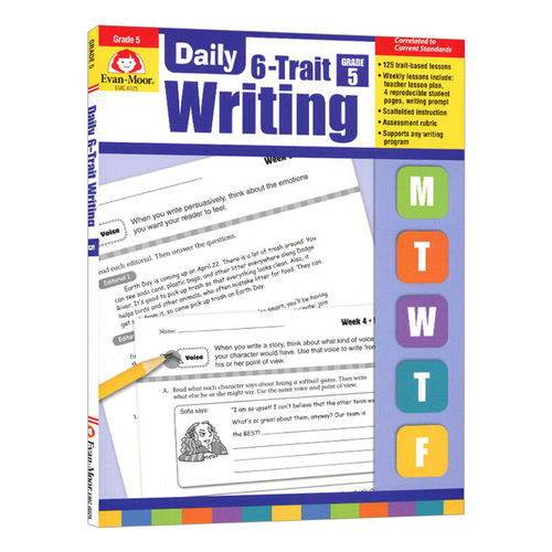 英文原版 Daily 6-Trait Writing Grade 5 TE 每日练习系列 系统写作 五年级 完整版 英文版 进口英语原版书籍