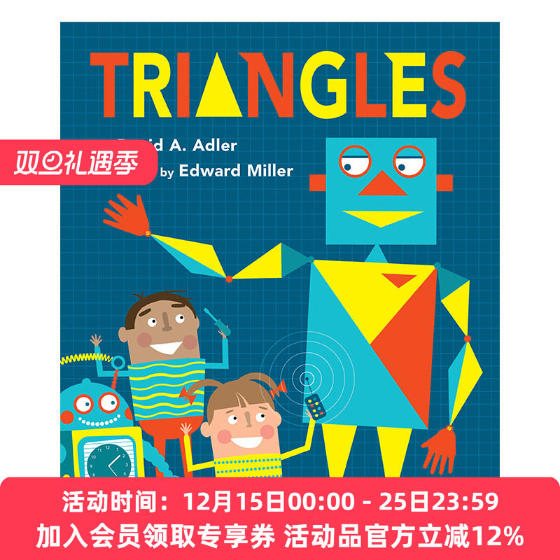英文原版 Triangles 三角形 儿童几何形状启蒙认知绘本 David A. Adler 英文版 进口英语原版书籍