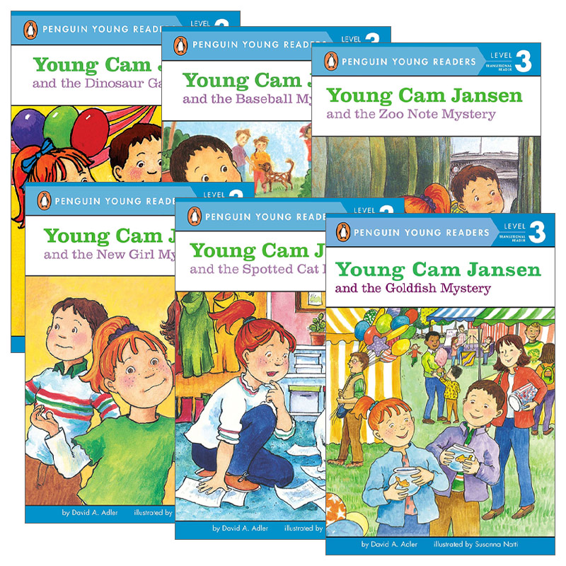 华研原版 英文原版 Young Cam Jansen 少女侦探简森系列分级阅读6册 Penguin Young Readers, Level 3 英文版 进口英语原版书籍 书籍/杂志/报纸 儿童读物原版书 原图主图