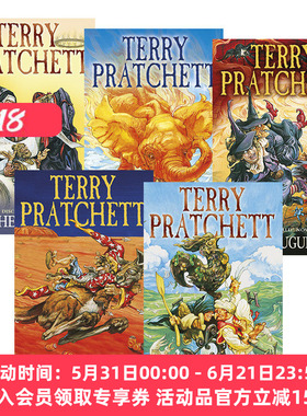 英文原版 Discworld Novel 碟形世界系列21-25 五册套装 畅销科幻小说 Terry Pratchett 攻占消失岛 英文版 进口英语原版书籍