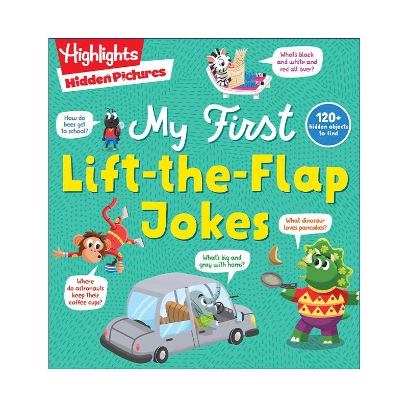英文原版 Hidden Pictures My First Lift-the-Flap Jokes 隐藏图片 亮点笑话 儿童亲子益智游戏活动书 词汇学习 阅读与社交技能