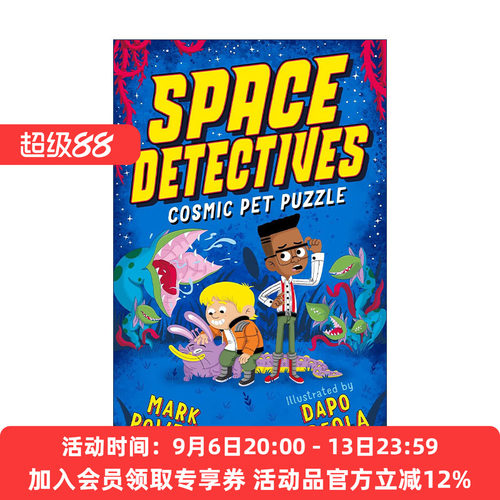 英文原版 Space Detectives Cosmic Pet Puzzle 太空侦探系列3 宇宙宠物失踪谜团 儿童科幻插画章节书 英文版 进口英语原版书籍