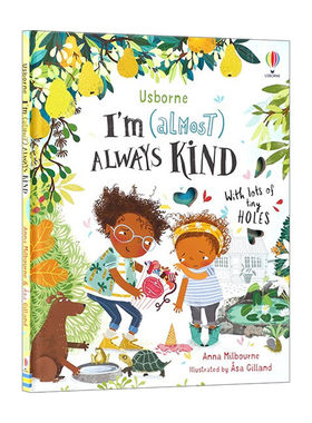 我总是很善良 英文原版绘本 I'm almost always kind 精装 Usborne出品 洞洞书 幼儿情商情绪管理故事书 亲子读物 英文版 进口书籍