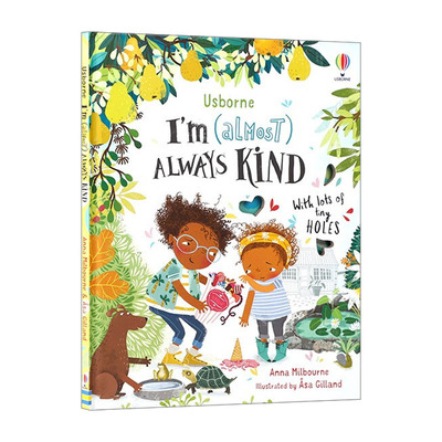 我总是很善良 英文原版绘本 I'm almost always kind 精装 Usborne出品 洞洞书 幼儿情商情绪管理故事书 亲子读物 英文版 进口书籍