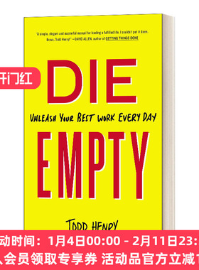 努力就是为了不苟且地活着 英文原版 Die Empty Unleash Your Best Work Every Day 英文版 进口英语原版书籍