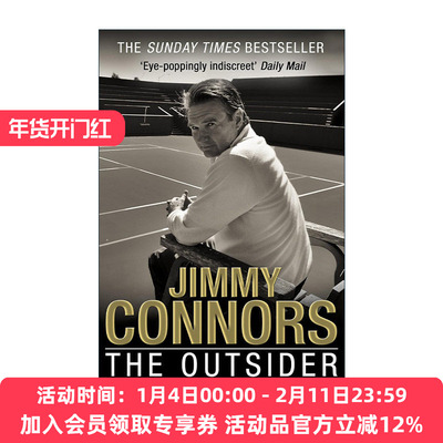 英文原版 The Outsider My Autobiography 吉米·康纳斯自传 美国前职业网球运动员 英文版 进口英语原版书籍
