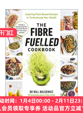 英文原版 The Fibre Fuelled Cookbook 膳食纤维食谱 100道美味食谱 减肥健康改善体内微生物群 英文版 进口英语原版书籍