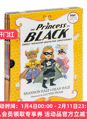 黑衣公主4-6册盒装 美版 英文原版 The Princess in Black Three Monster-Battling Adventures 英文版 正版 进口英语原版书籍